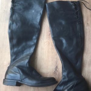 Fiorentini & Baker black leather boots size 38
